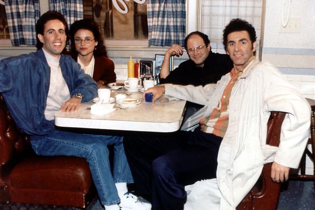 A photo of Jerry Seinfeld, Julia Louis-Dreyfus, Jason Alexander and Michael Richards